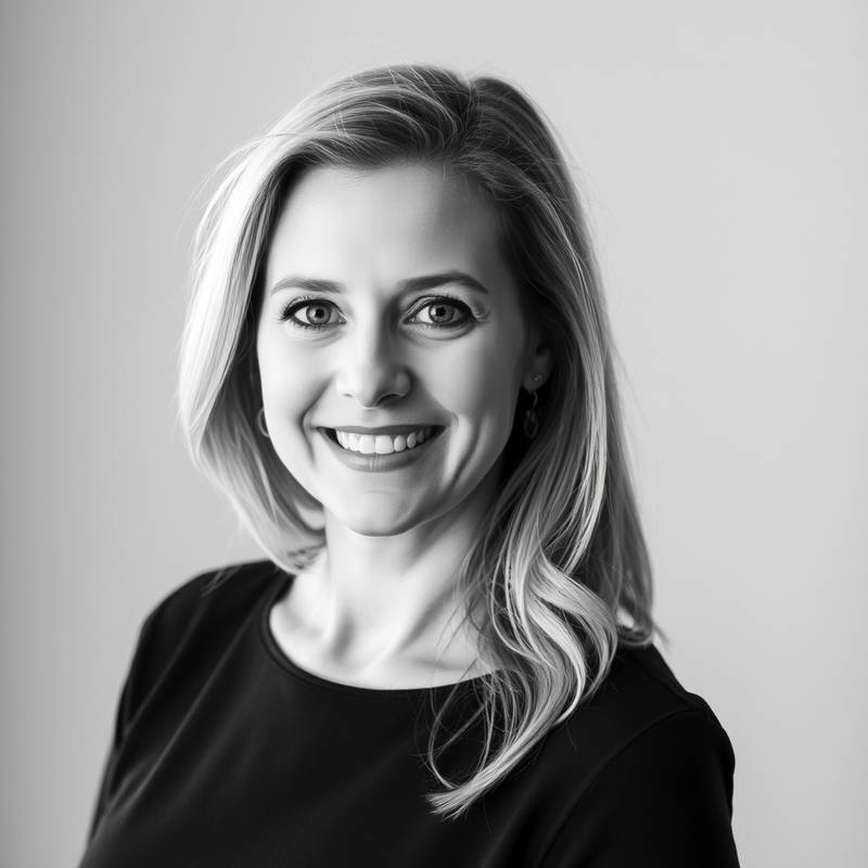Portræt af Anne Larsen, grundlægger og hovedunderviser i musikproduktion.